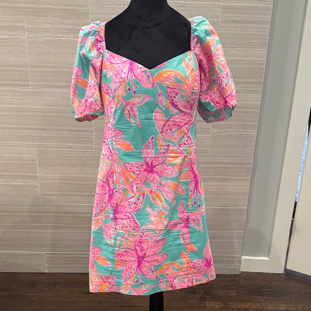 Lilly Pulitzer Floral Puff Sleeve Dress